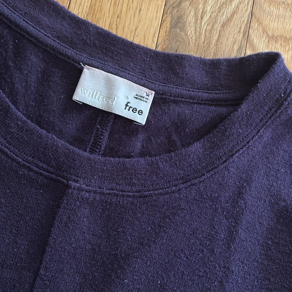 Aritzia Wilfred Free Purple Long Sleeve Knit Dress - Picture 2 of 2